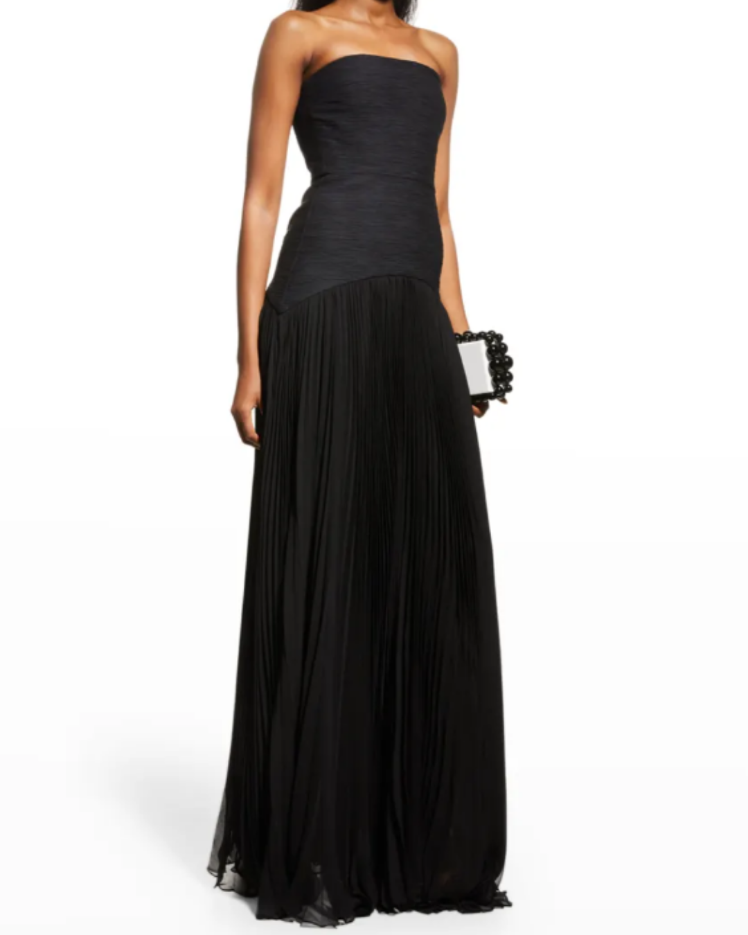 Solara | Pleated Strapless Maxi Dress