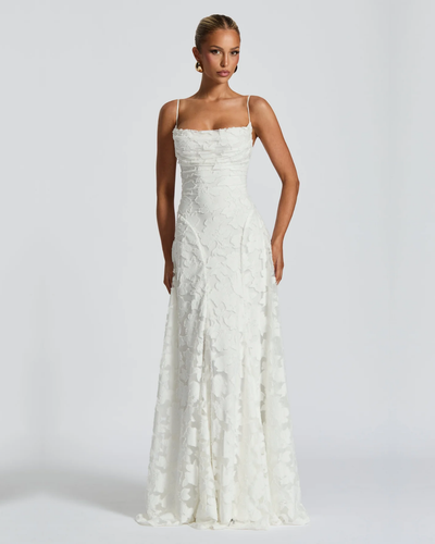 Elisane | Lace Contour Maxi Dress