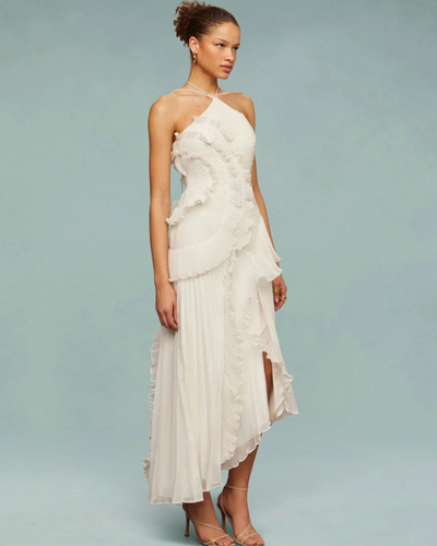 Evelina | Ruffled Midi Dress