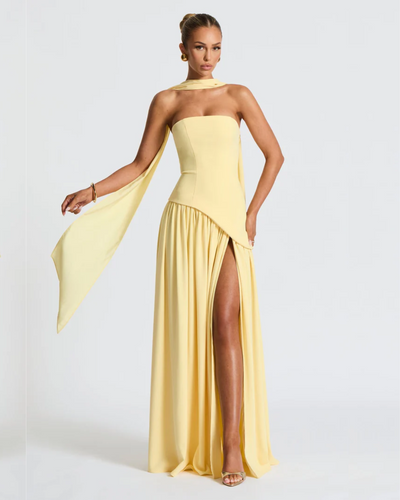 Liliane | Elegant Scarf Maxi Dress