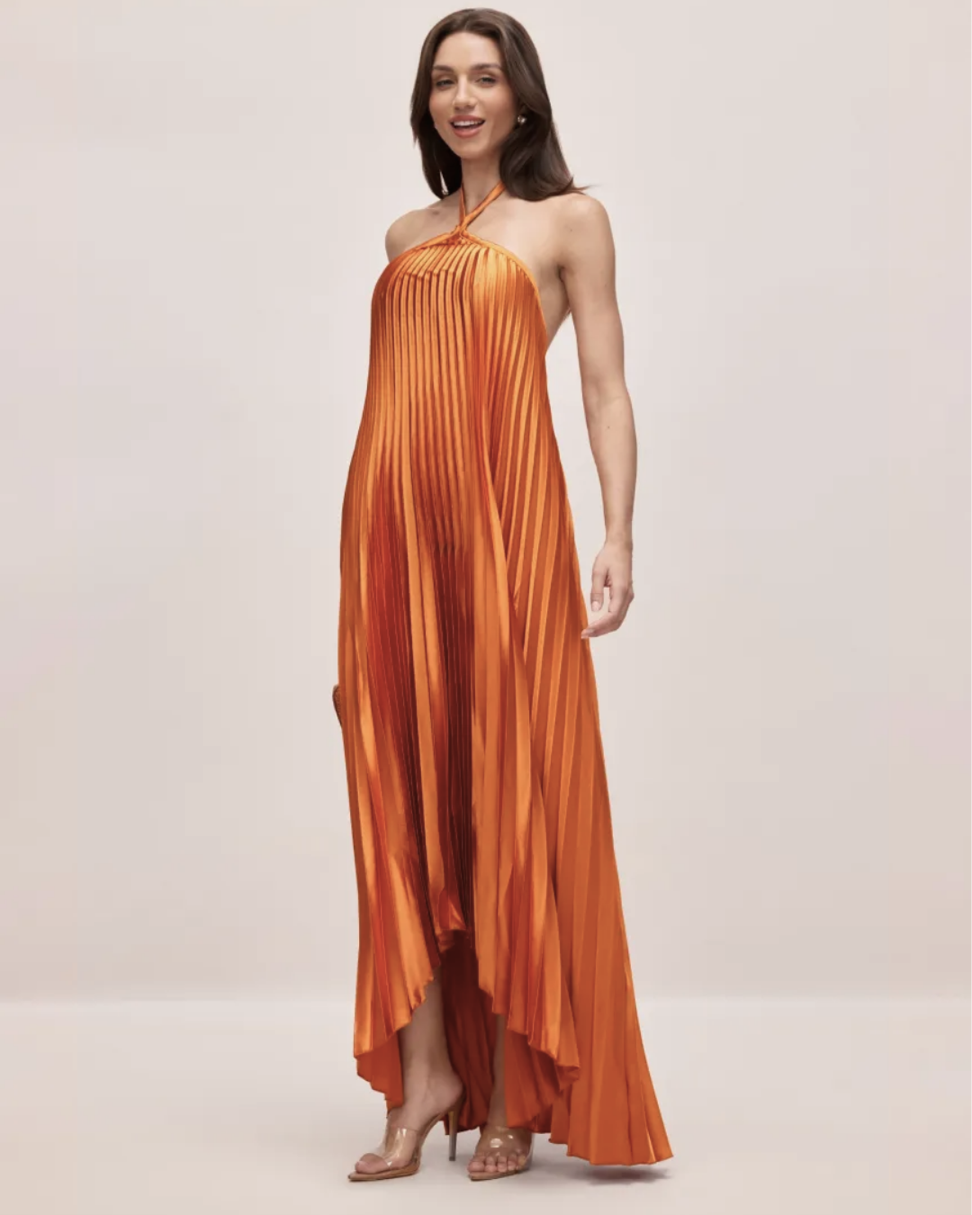 Melisse | Pleated Halter Maxi Dress