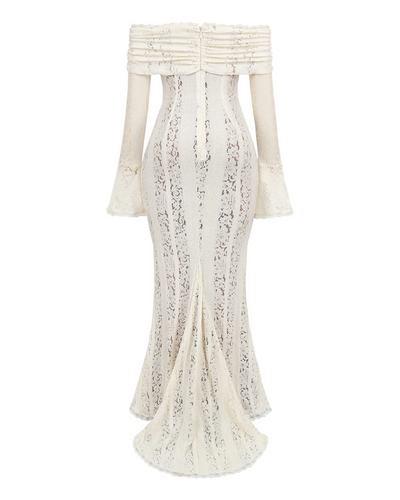 Molinari | Long Sleeve Lace Maxi Dress