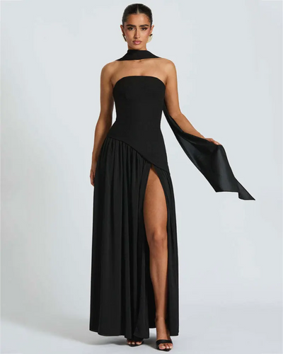 Liliane | Elegant Scarf Maxi Dress