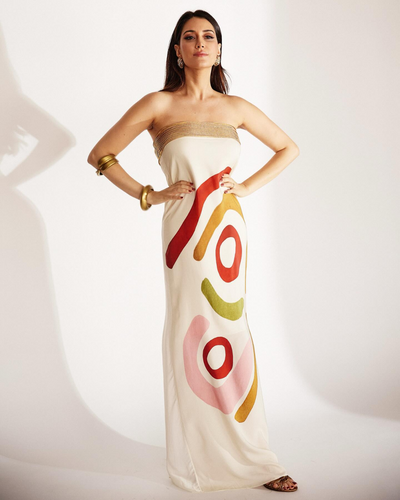 Capri | Geometric Strapless Maxi Dress