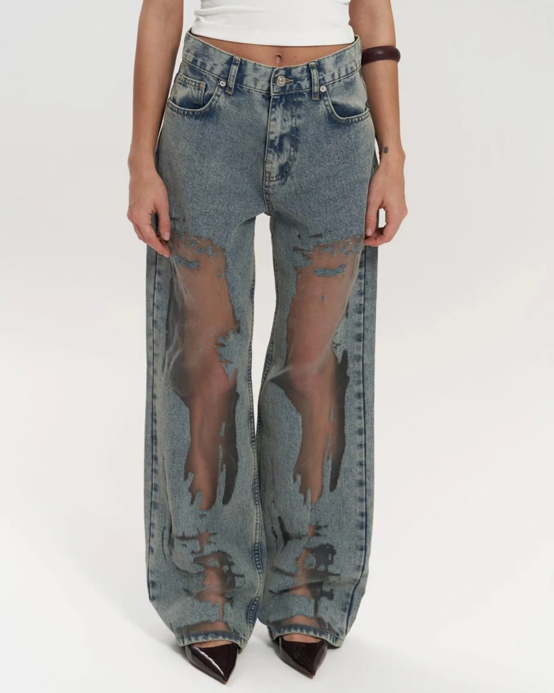 Maelis | Blue Transparent Jeans