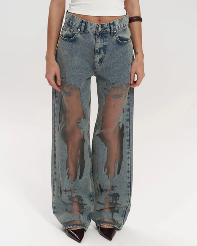 Maelis | Blue Transparent Jeans