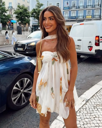 Camilla | Ruffled Scarf Mini Dress
