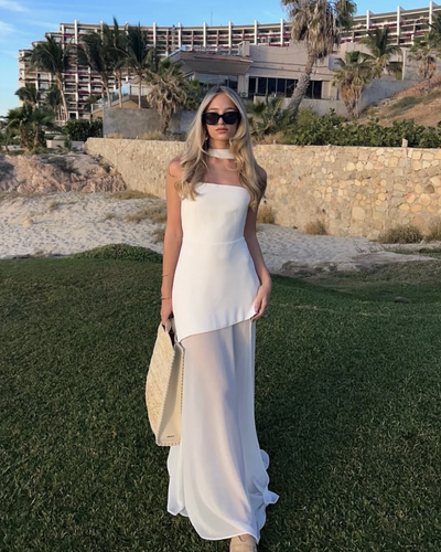 Clarisse | Elegant Scarf Maxi Dress