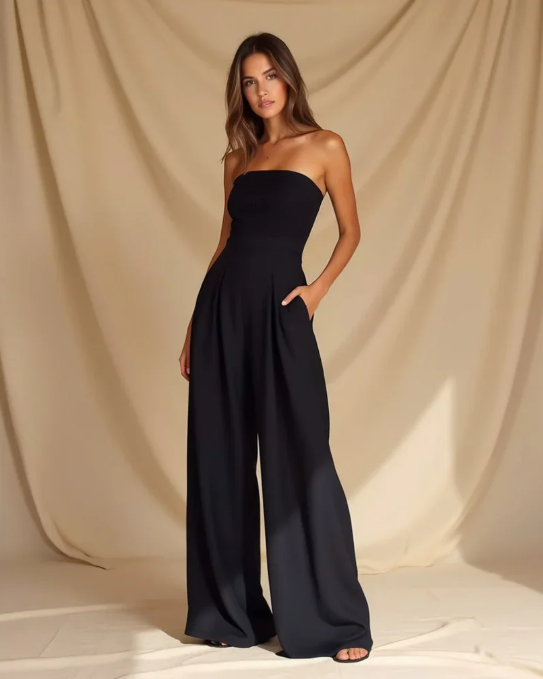 Dahlia | Strapless Wide-Leg Jumpsuit