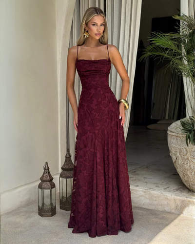 Elisane | Lace Contour Maxi Dress