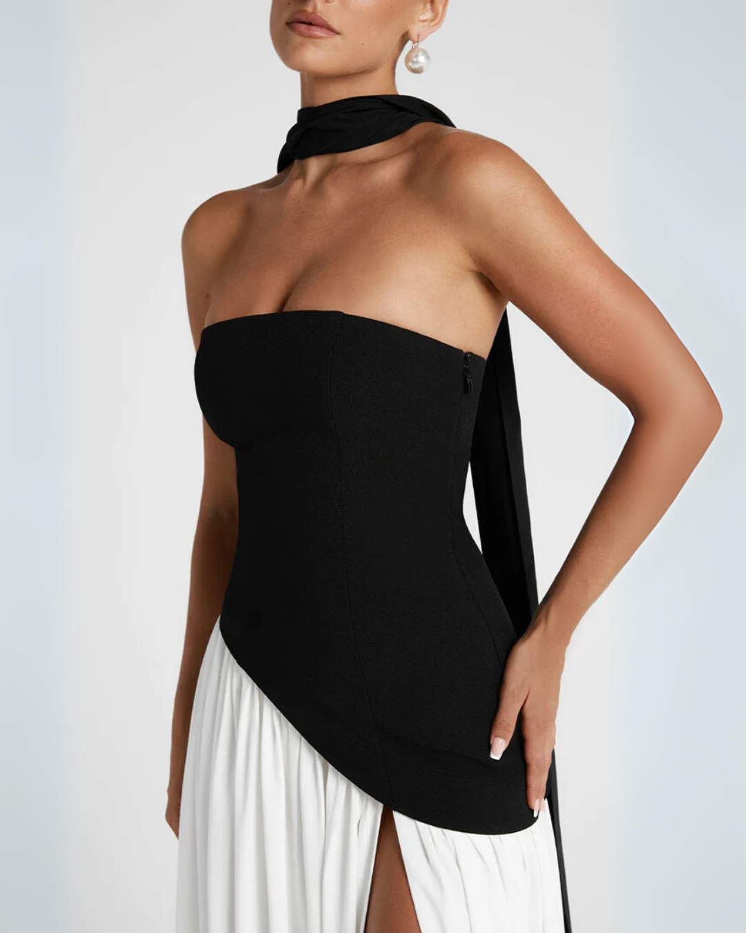 Liliane | Elegant Scarf Maxi Dress