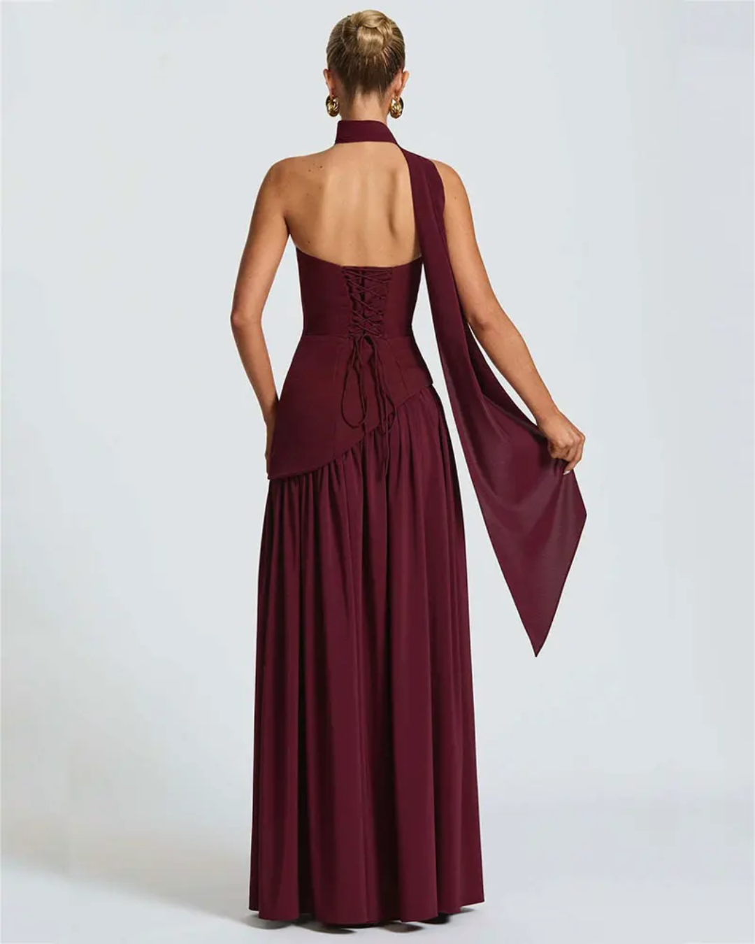 Liliane | Elegant Scarf Maxi Dress