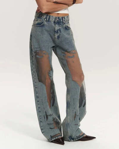 Maelis | Blue Transparent Jeans