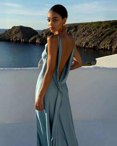 Provenza | Satin Slit Maxi Dress