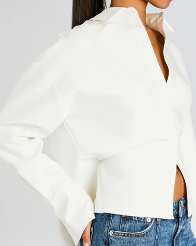 Alenia | Crepe Draped Shirt