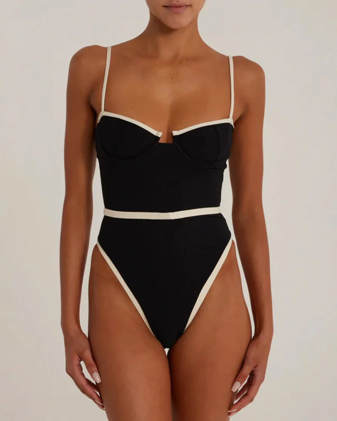 Sophia | Elegant Contrast Swimsut