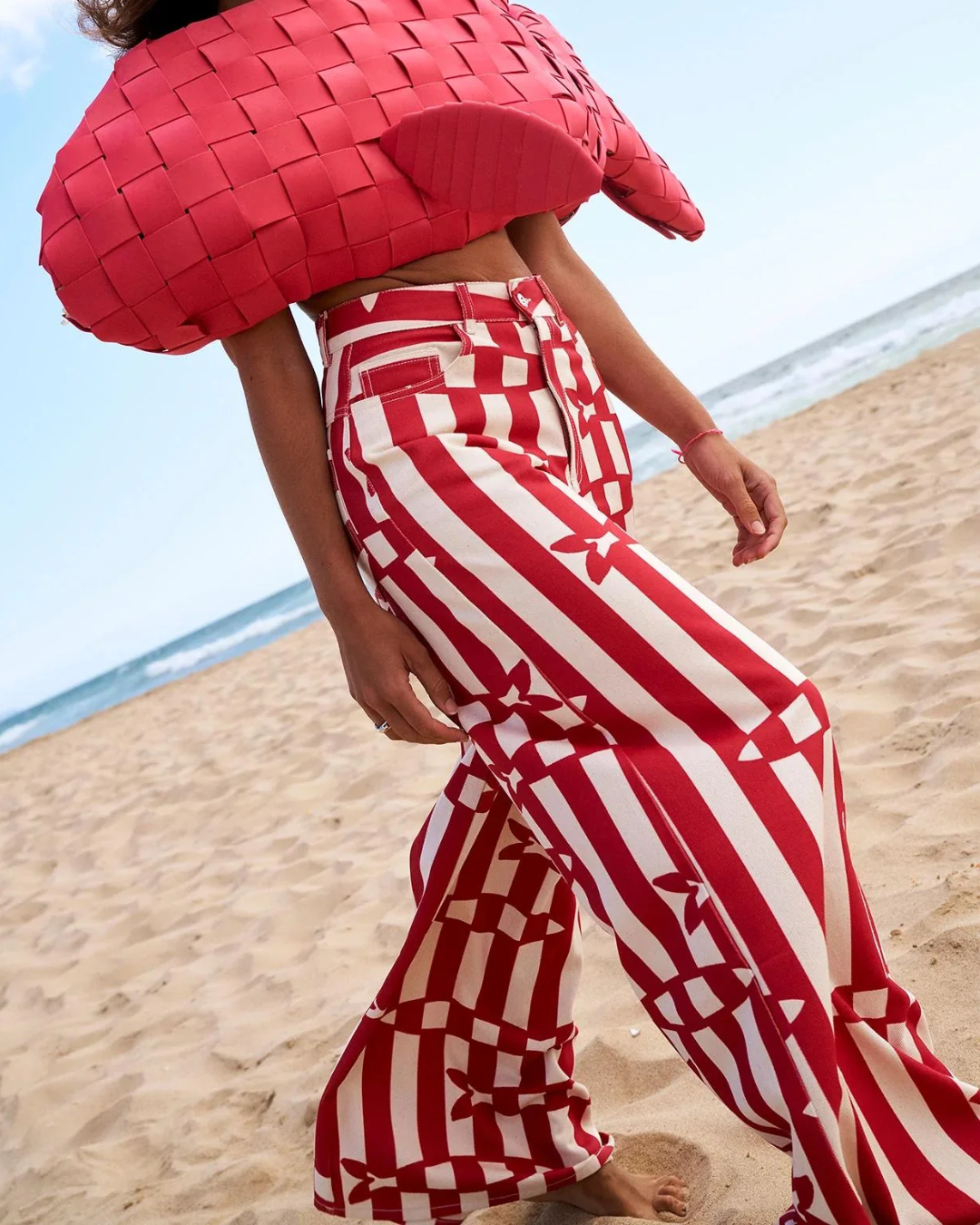 Zafira | Print Striped Wide Leg Pants