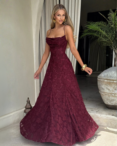 Elisane | Lace Contour Maxi Dress