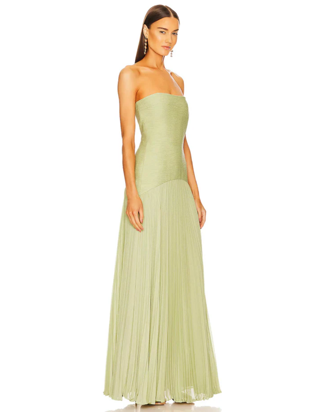 Solara | Pleated Strapless Maxi Dress