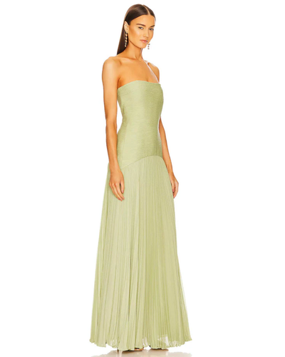 Solara | Pleated Strapless Maxi Dress