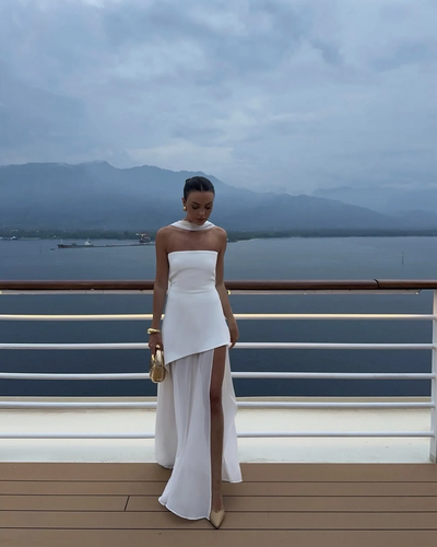 Clarisse | Elegant Scarf Maxi Dress