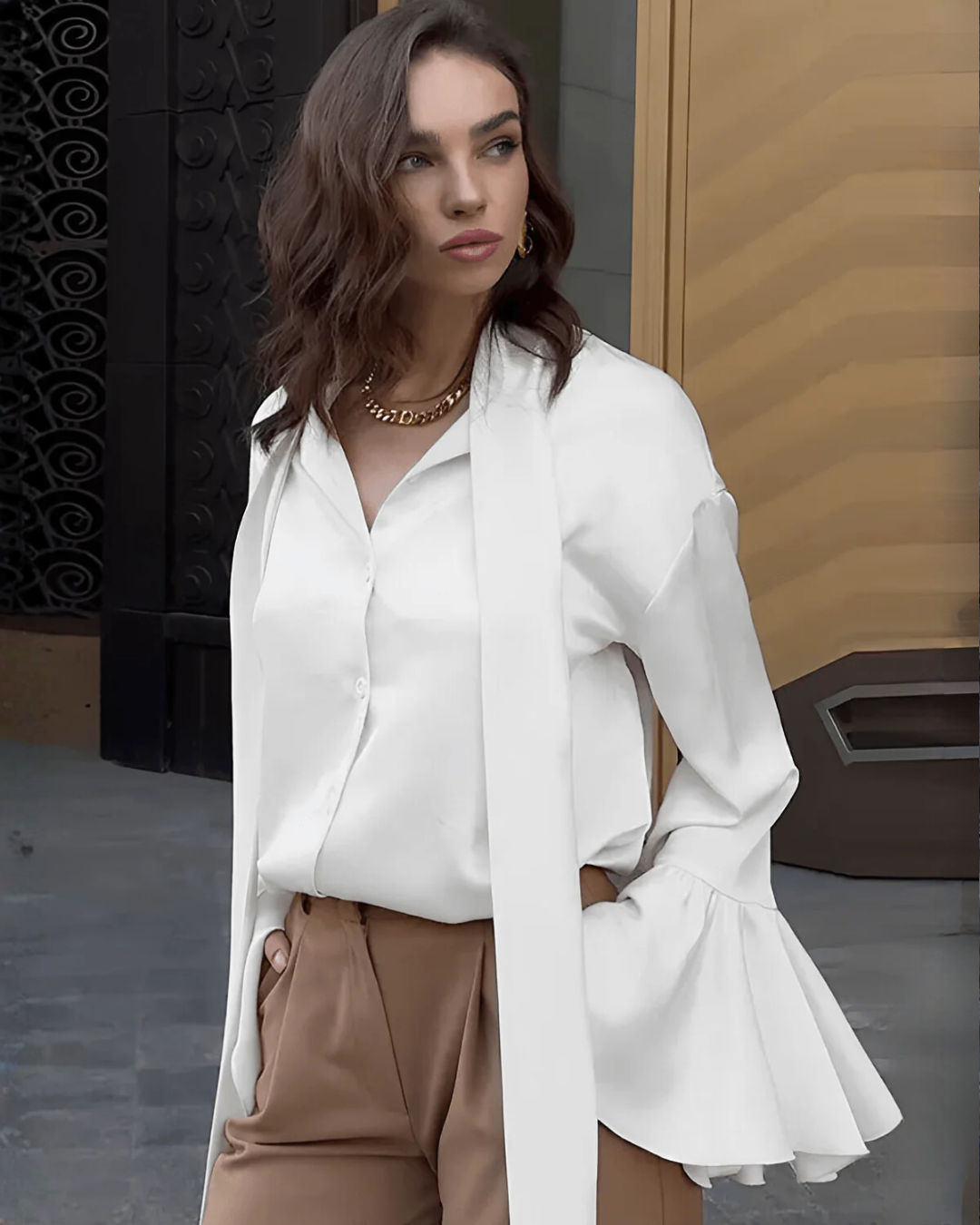 Vallene | Flare Cuff Shirt