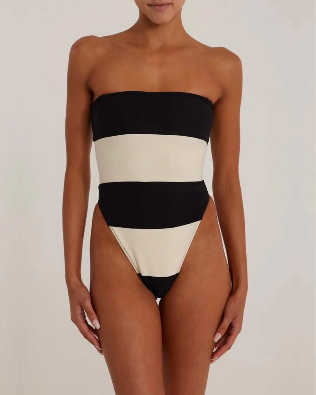 Camille | Striped Swimsut