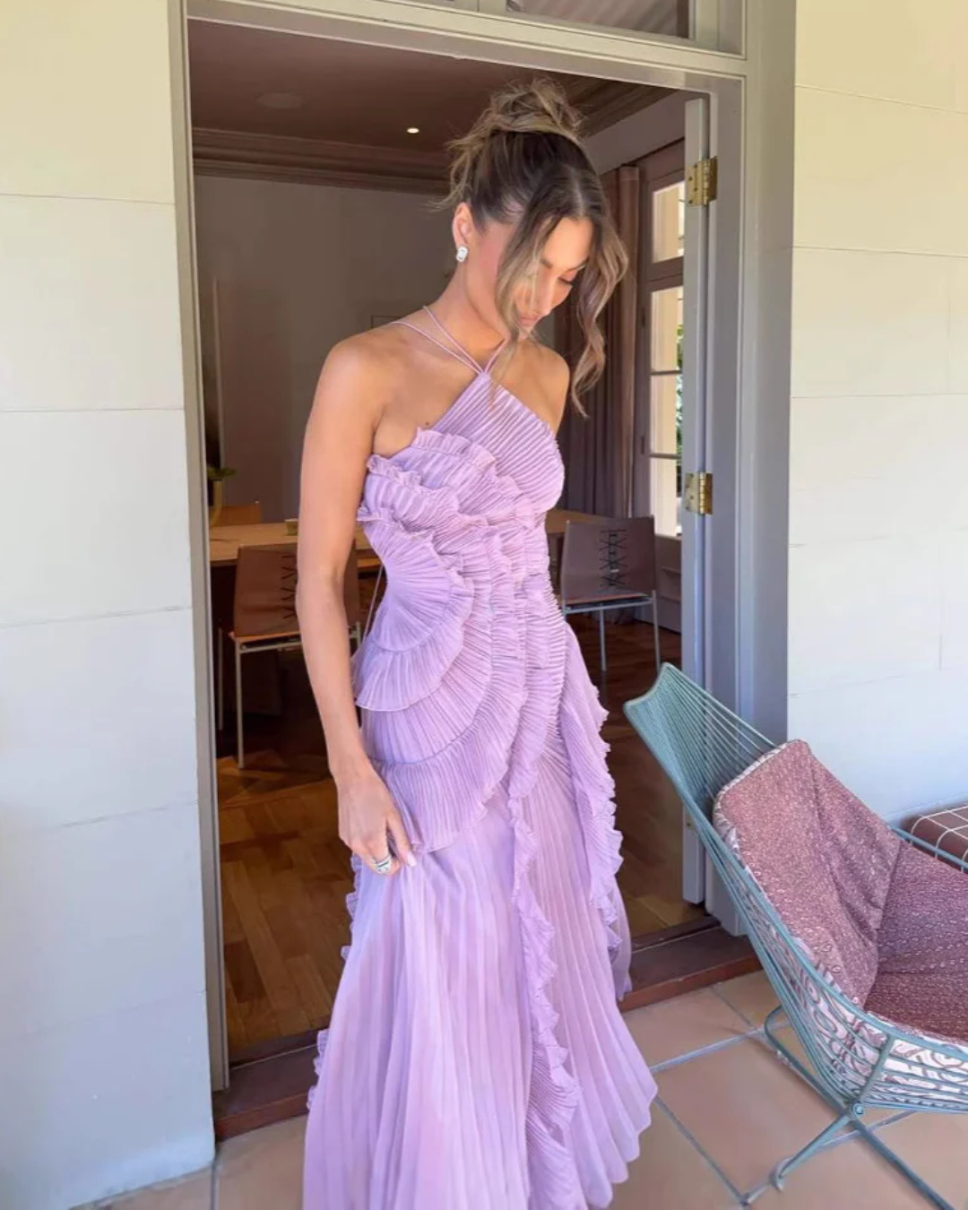 Evelina | Ruffled Midi Dress