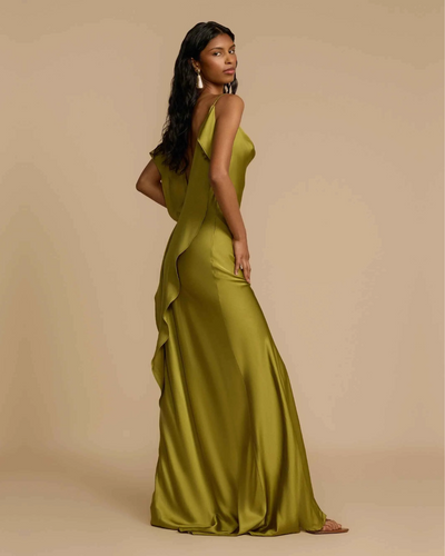 Elysse | Satin Slit Maxi Dress