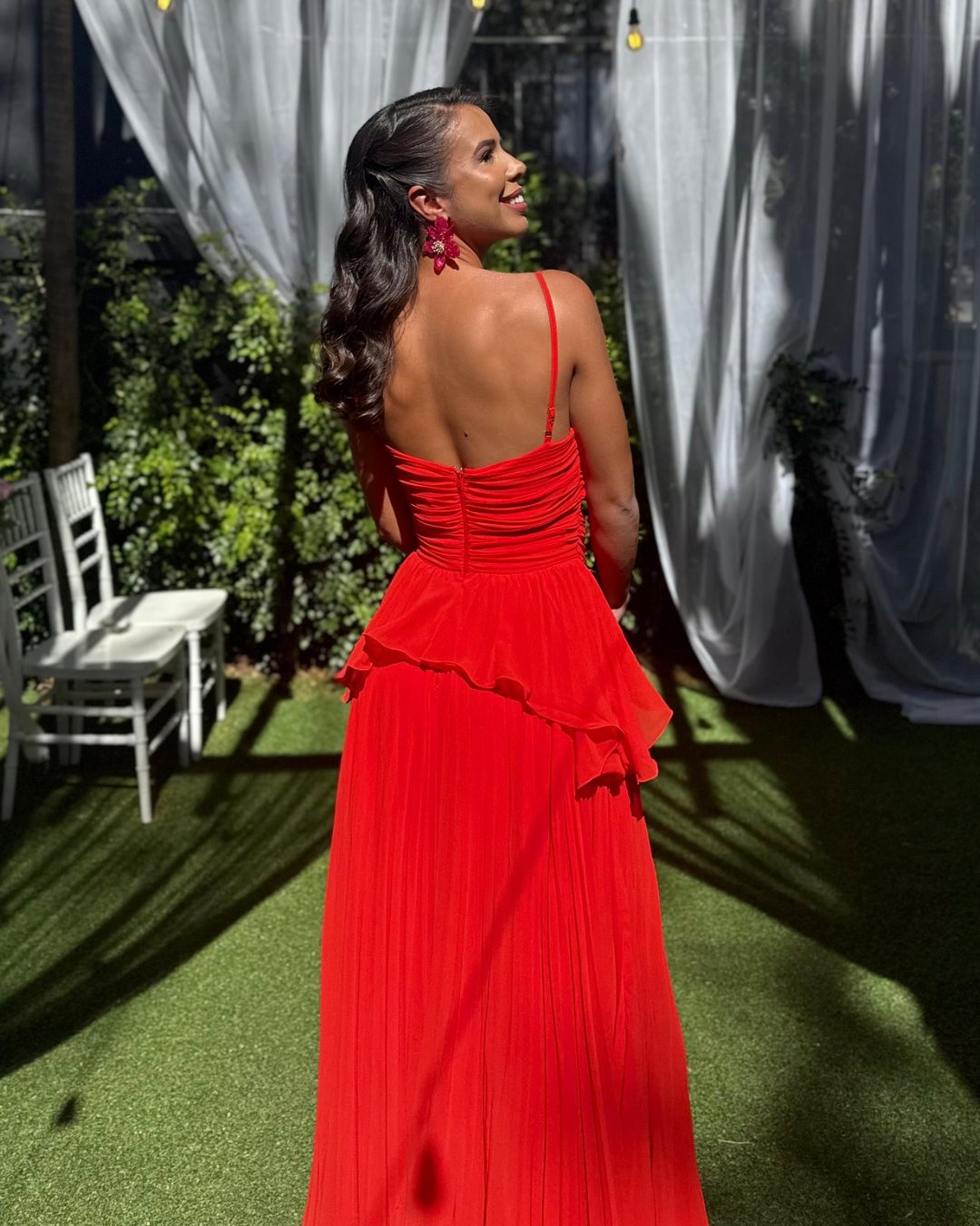 Alanna | Pleated Maxi Dress