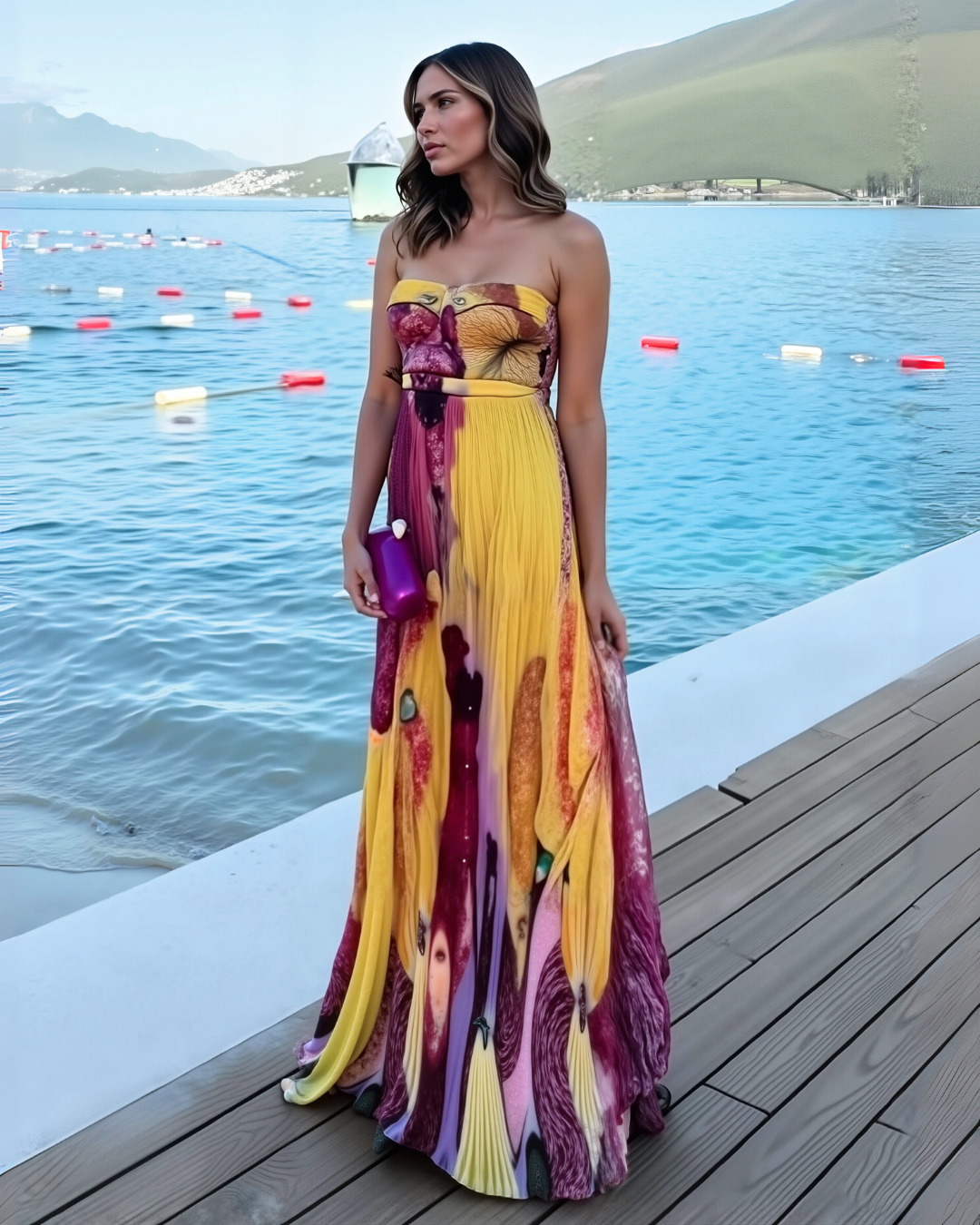 Kiara | Floral Pleated Maxi Dress