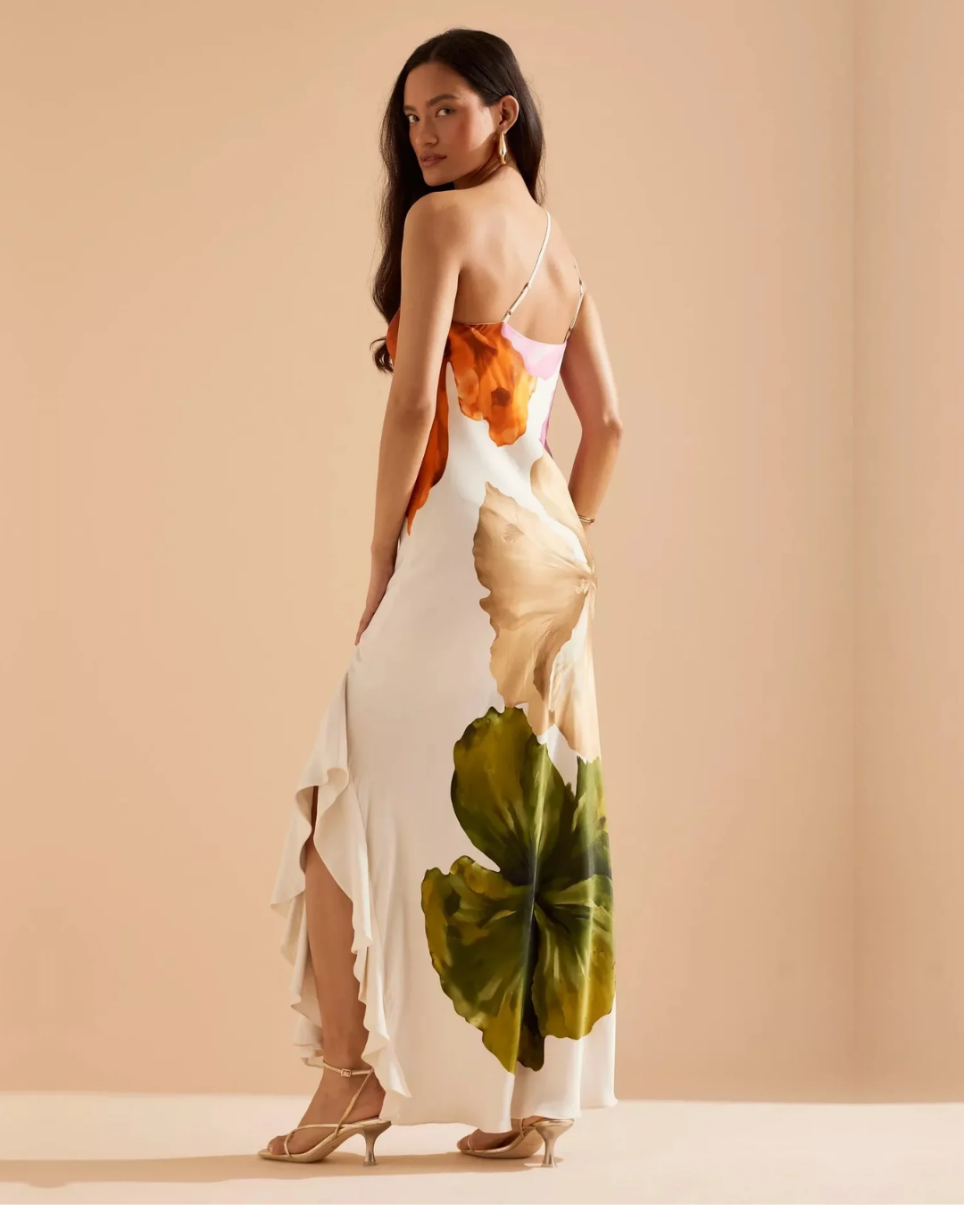 Avenue | Floral Asymmetrical Maxi Dress