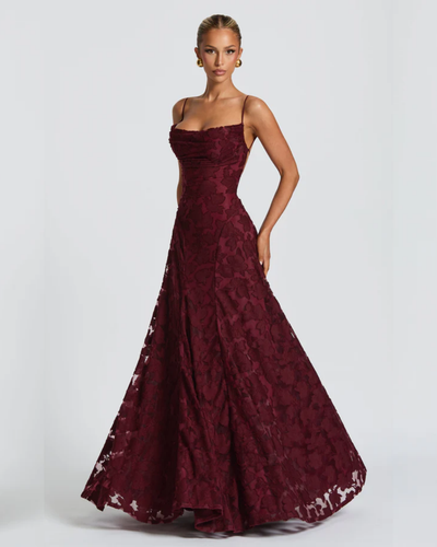 Elisane | Lace Contour Maxi Dress