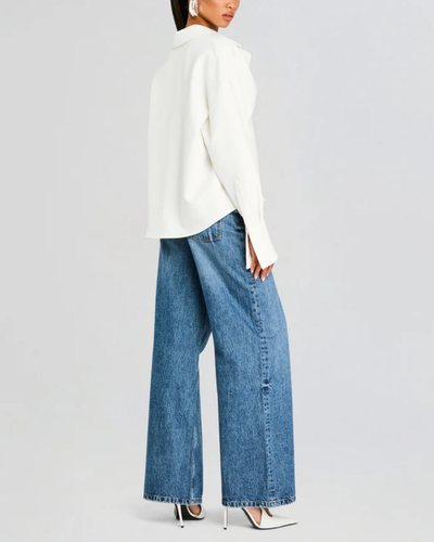 Alenia | Crepe Draped Shirt