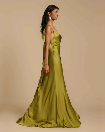 Elysse | Satin Slit Maxi Dress