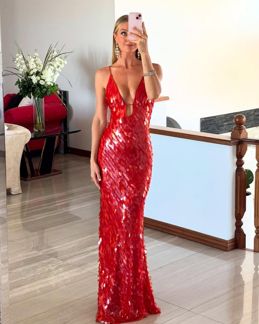 Lorayne | Sculpted Sequin Maxi Dress