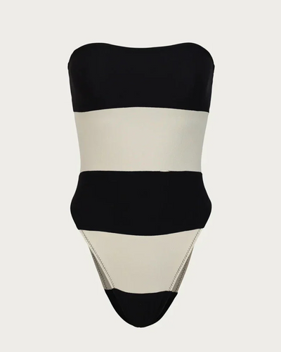 Camille | Striped Swimsut