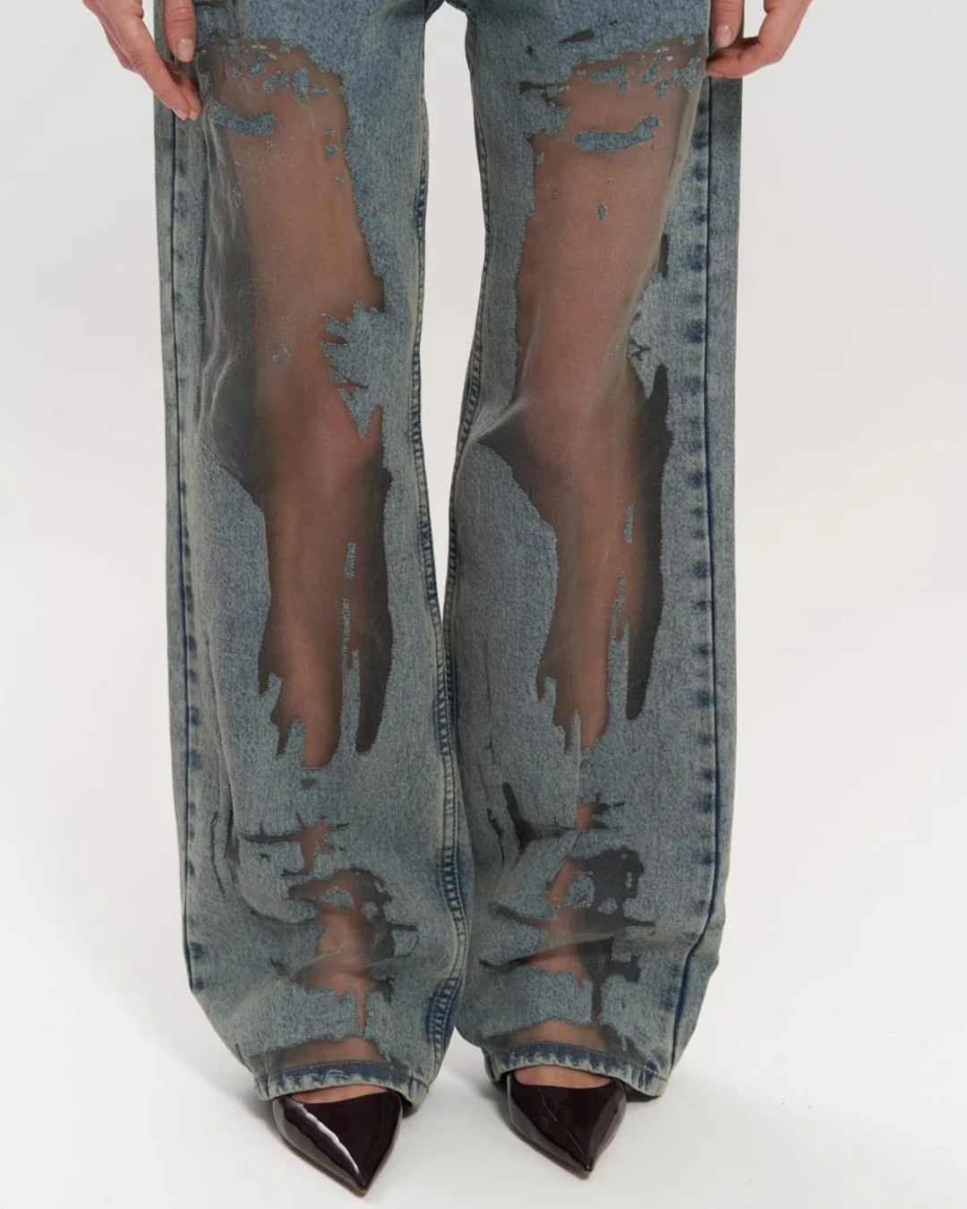 Maelis | Blue Transparent Jeans