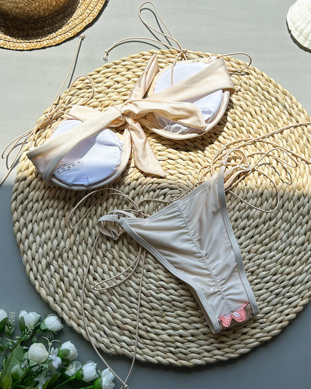 Isolde | Embroidered Floral Bikini