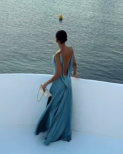 Provenza | Satin Slit Maxi Dress