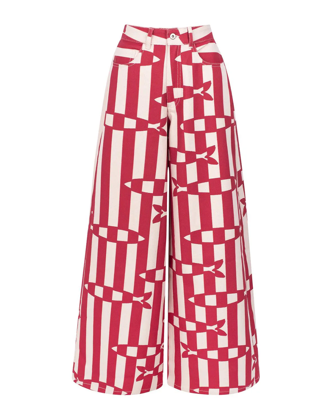 Zafira | Print Striped Wide Leg Pants