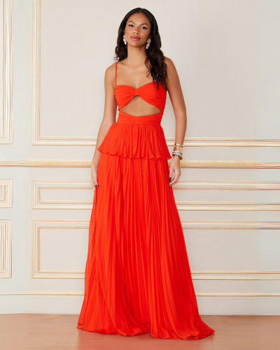 Alanna | Pleated Maxi Dress