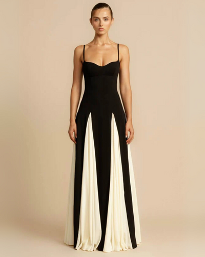 Vivienne | Black & White Maxi Dress