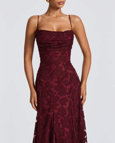 Elisane | Lace Contour Maxi Dress