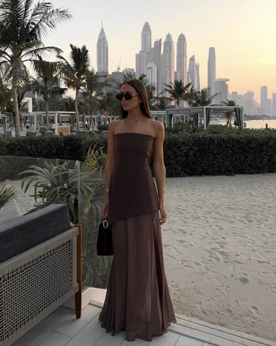 Clarisse | Elegant Scarf Maxi Dress