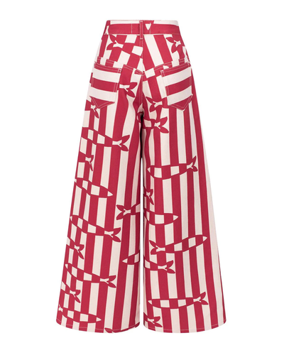 Zafira | Print Striped Wide Leg Pants