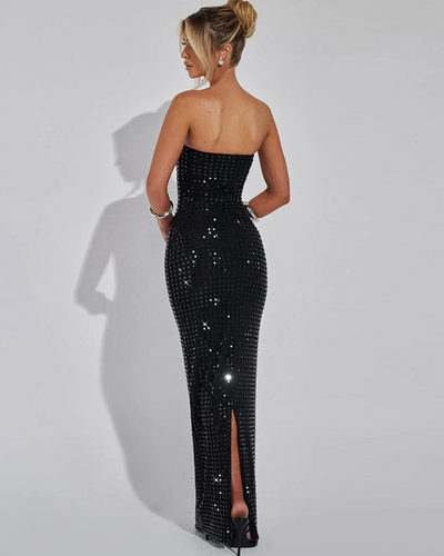 Valentina | Strapless Sequin Maxi Dress