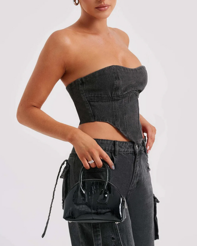 Roxanne | Denim Corset Set