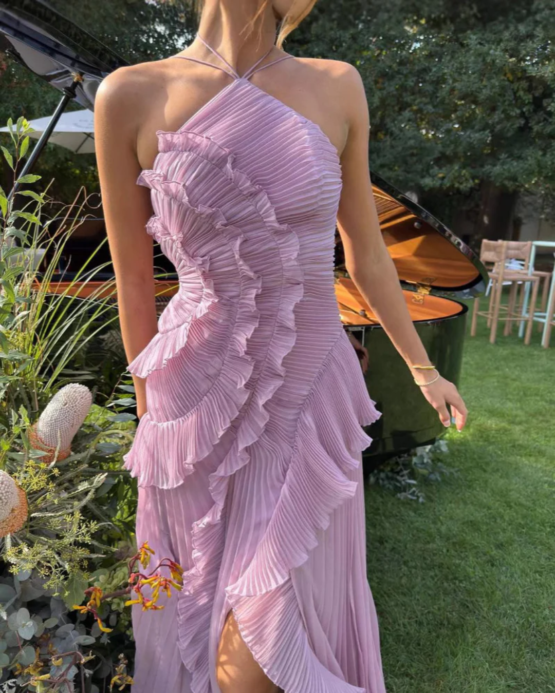 Evelina | Ruffled Midi Dress