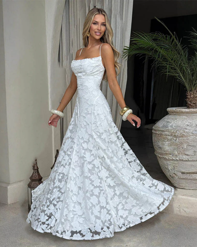 Elisane | Lace Contour Maxi Dress